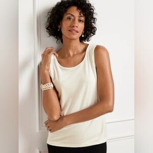 Beautiful Ivory Velvet Talbots Top